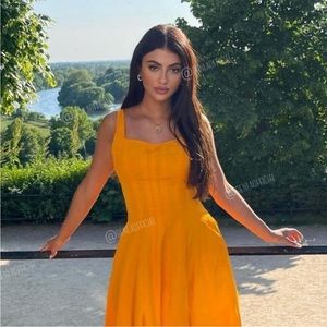 Zara  NWT poplin dress orange